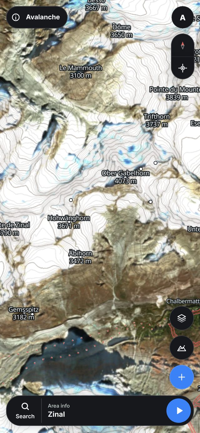 Sentinel-2 snow image of the Alps with pass dates